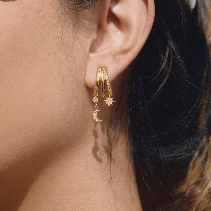 Tramontana Pavé Chain Stud Earrings
