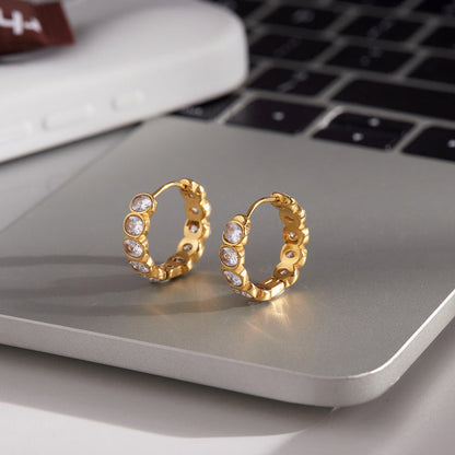 Ibiza Prong Set Huggie Earrings