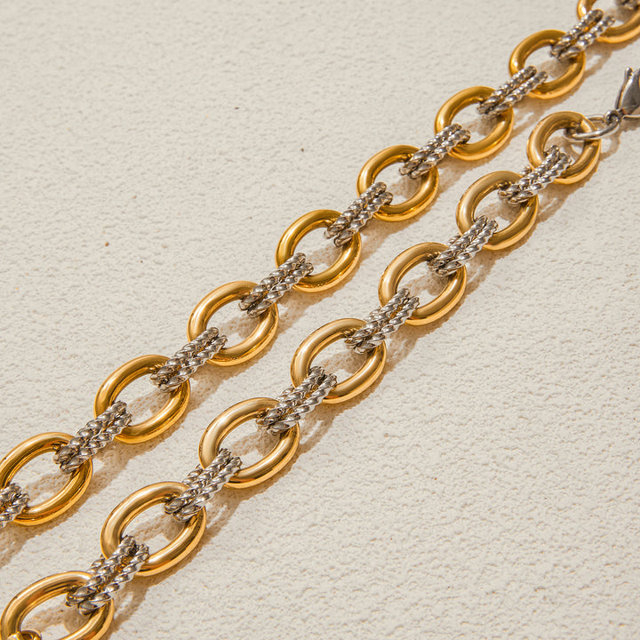 Harbour Two-Tone Oval Link Necklace