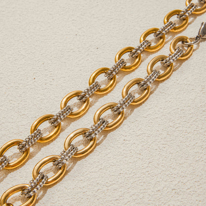 Harbour Two-Tone Oval Link Necklace