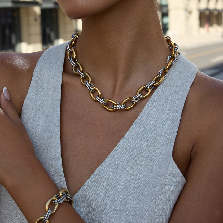 Tramuntana Two-Tone Chunky Chain Bracelet