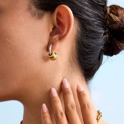 Formentera Stacked Ring Hoop Earrings