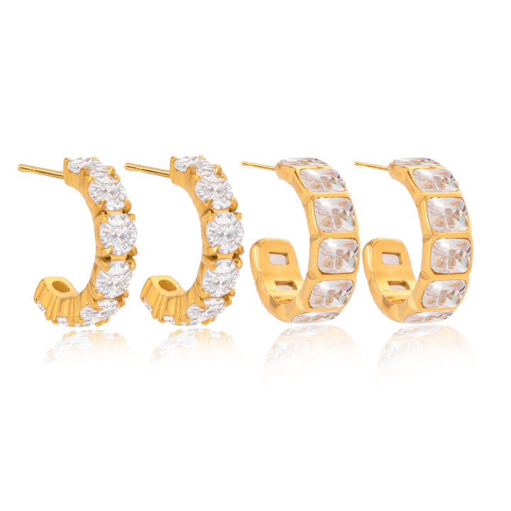 Tramontana Zirconia Hoop Earrings