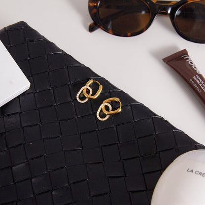 Lumen Pavé Link Drop Earrings