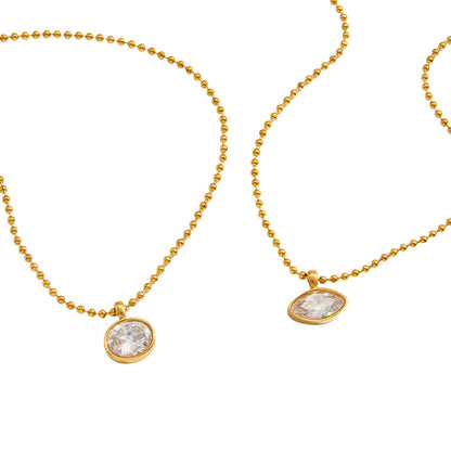 Dune Teardrop Ball Chain Necklace