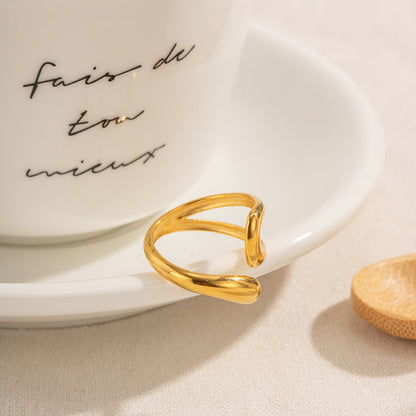 Levante Sculpted Open Band Ring