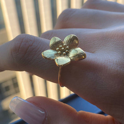 Oleander Five Petal Open Ring