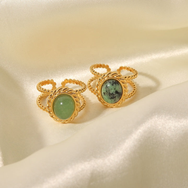 Sage Turquoise Rope Ring