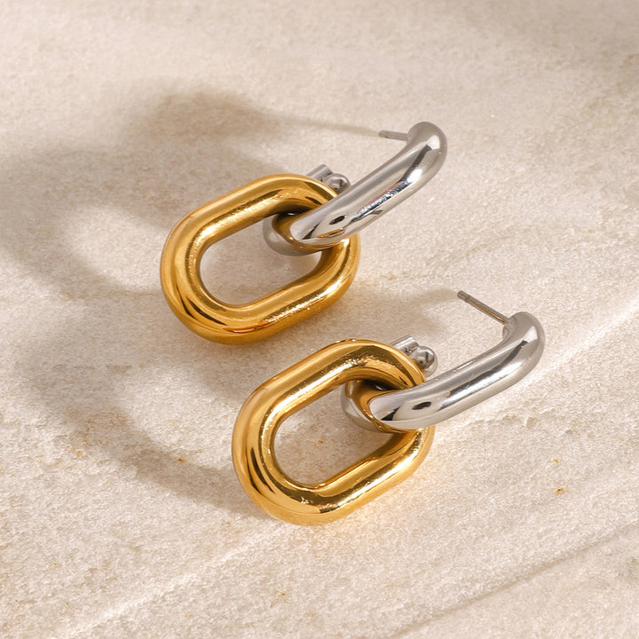 Dune Interlocking Link Drop Earrings