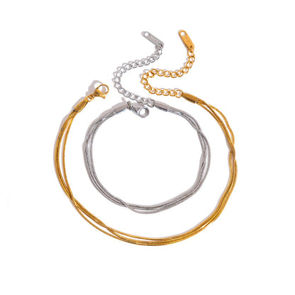 Adriatic Triple Snake Chain Bracelet