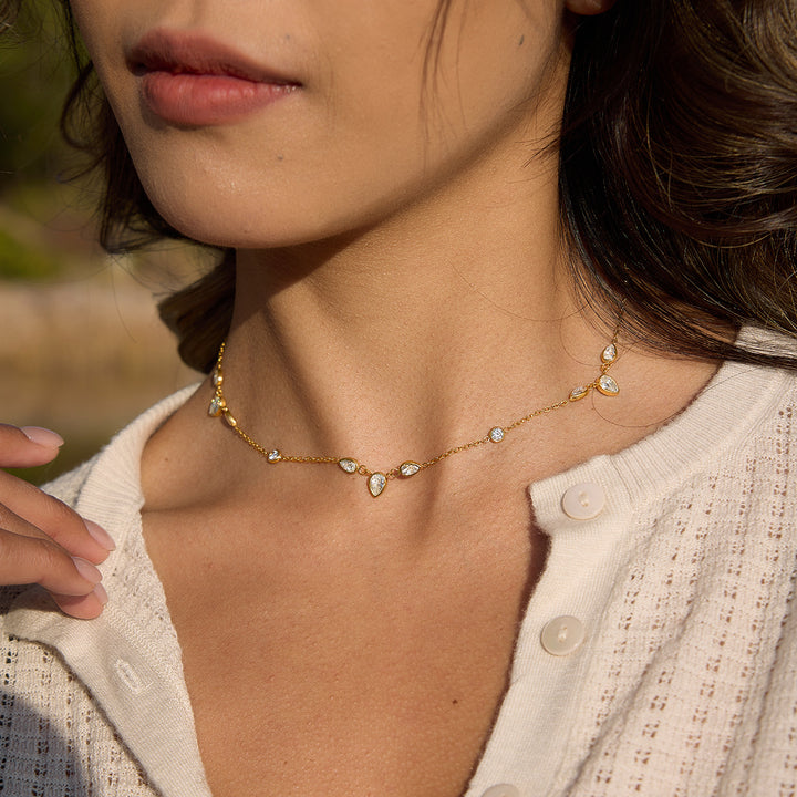 Sirocco Scattered Zircon Necklace