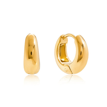 Sirocco Domed Huggie Hoop Earrings