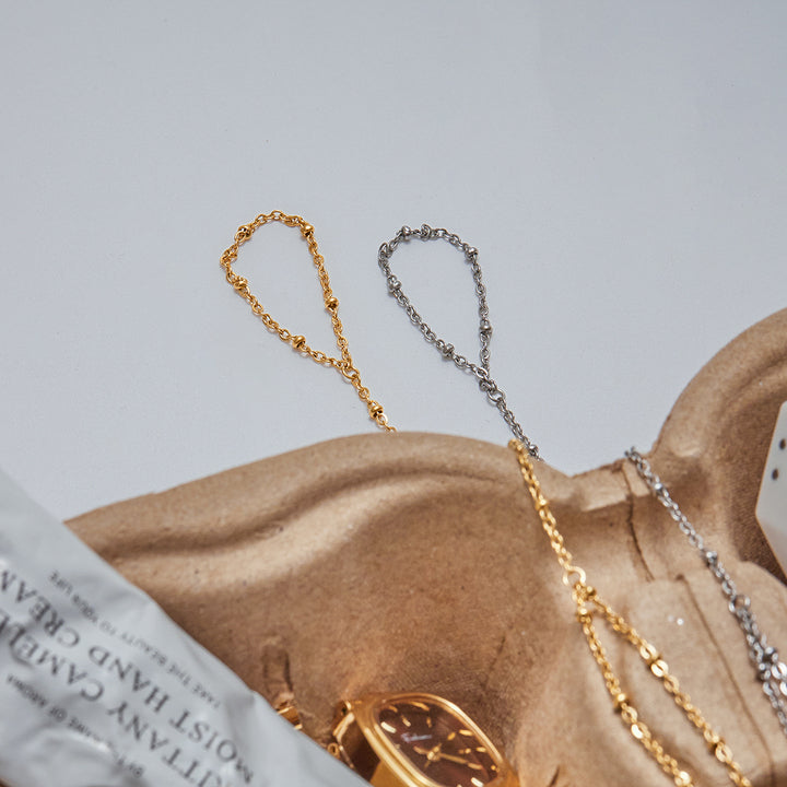Salt Air Beaded Hand Chain Bracelet