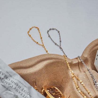 Salt Air Beaded Hand Chain Bracelet