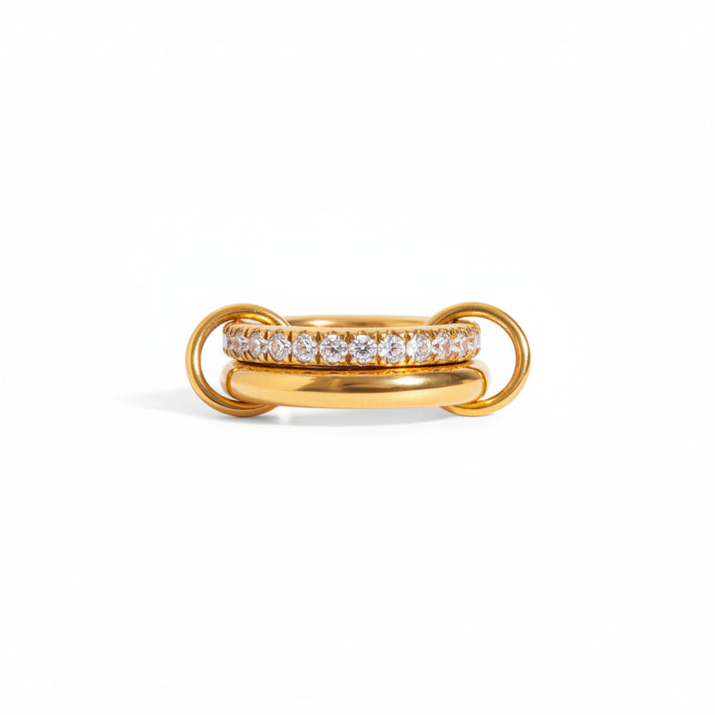 Zephyr Interlocking Pave Ring