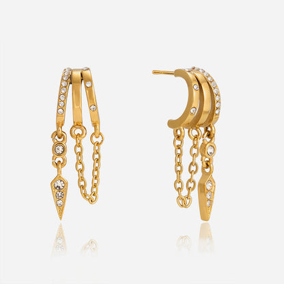 Sirocco Chain and Spike Drop Earrings