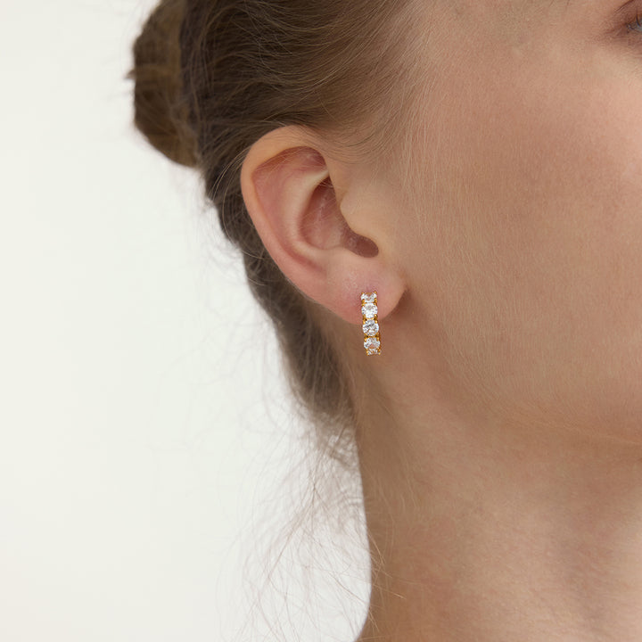 Tramontana Zirconia Hoop Earrings