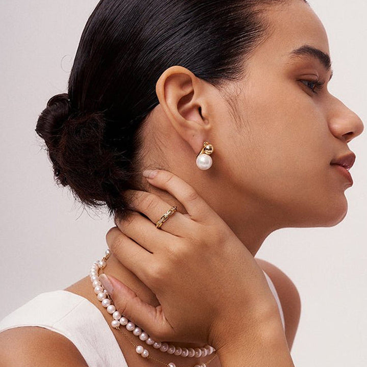 Alba Pearl Sphere Stud Earrings