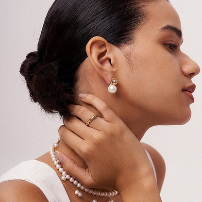 Alba Pearl Sphere Stud Earrings