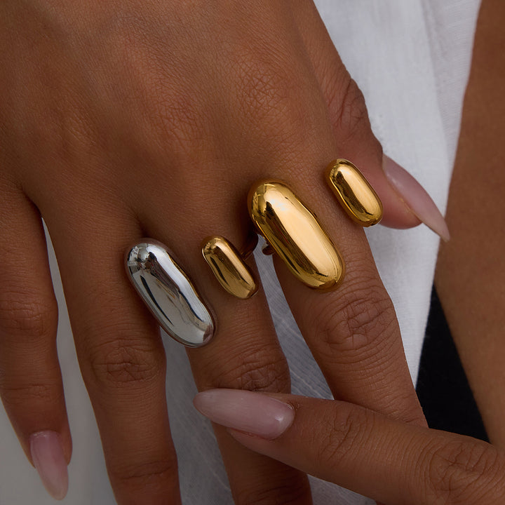 Salt Air Two-Tone Bean Ring
