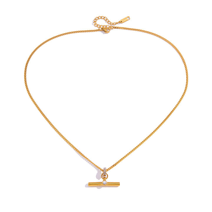 Mistral Crystal T-Bar Necklace