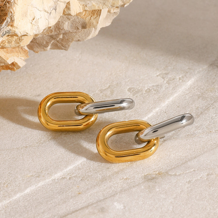 Dune Interlocking Link Drop Earrings