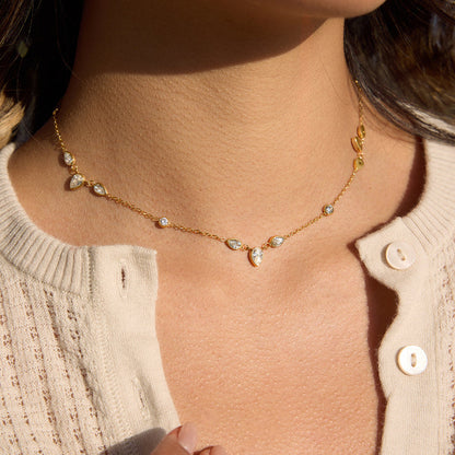 Sirocco Scattered Zircon Necklace