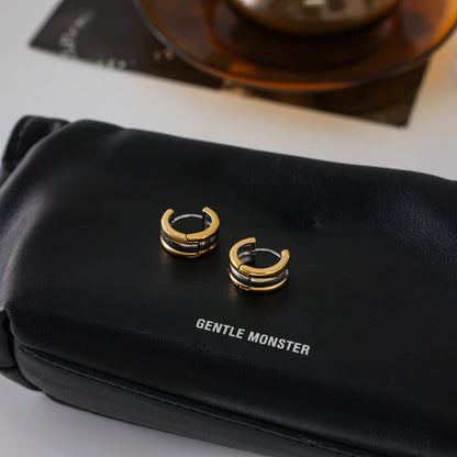 Santorini Two-Tone Layered Hoop Earrings