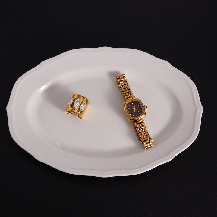 Ionian Three Stone Cuff Ring