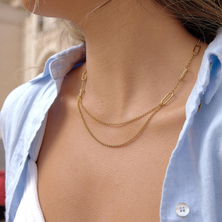 Corniche Double Layer Chain Necklace