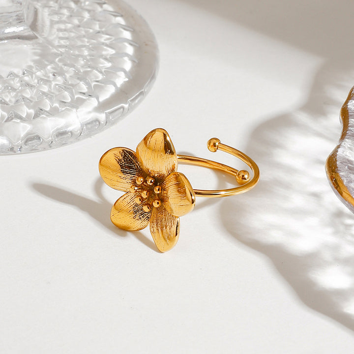 Oleander Five Petal Open Ring