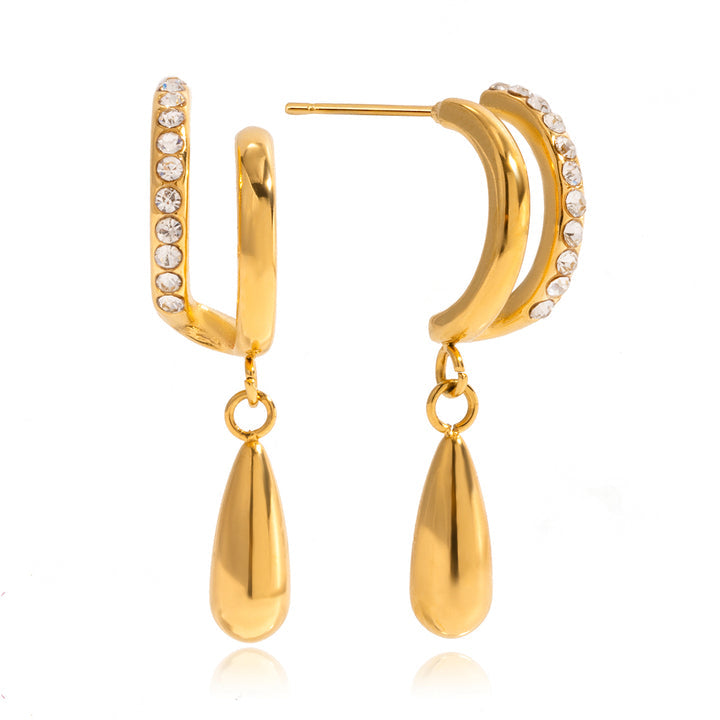 Levante Pavé Teardrop Drop Earrings