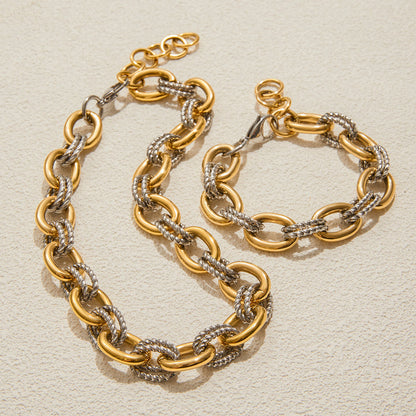 Harbour Two-Tone Oval Link Necklace