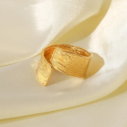 Olive Grove Hammered Open Ring