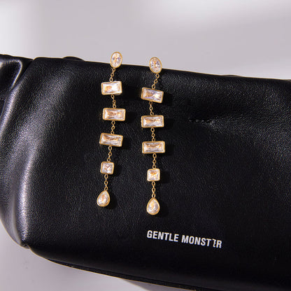 Marea Baguette Cascade Earrings