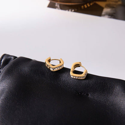 Laurel Baguette Huggie Earrings