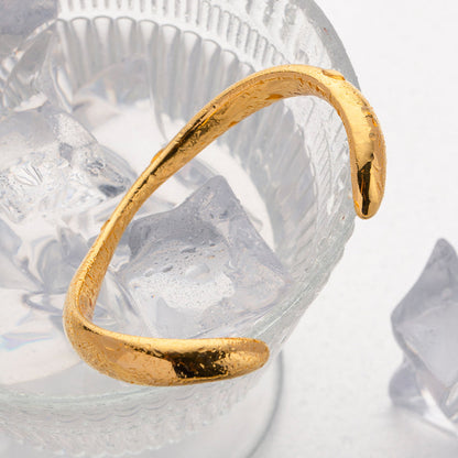 Dune Sculpted Wave Cuff Bracelet