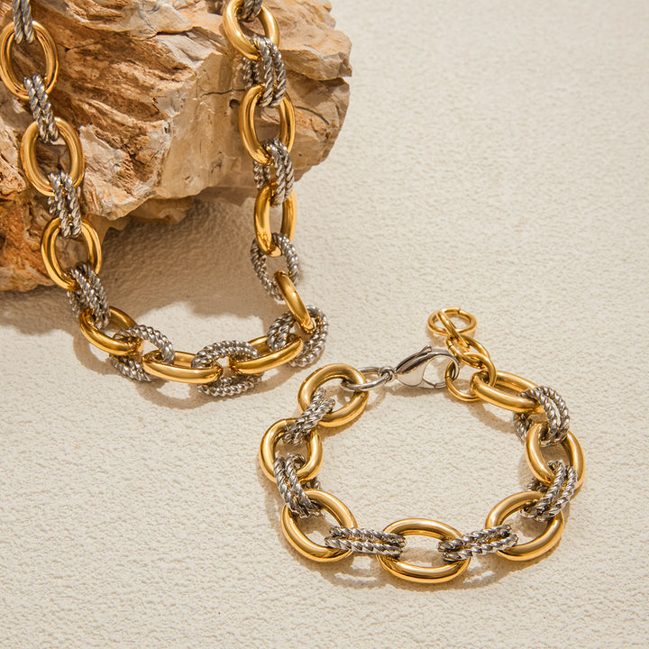 Tramuntana Two-Tone Chunky Chain Bracelet