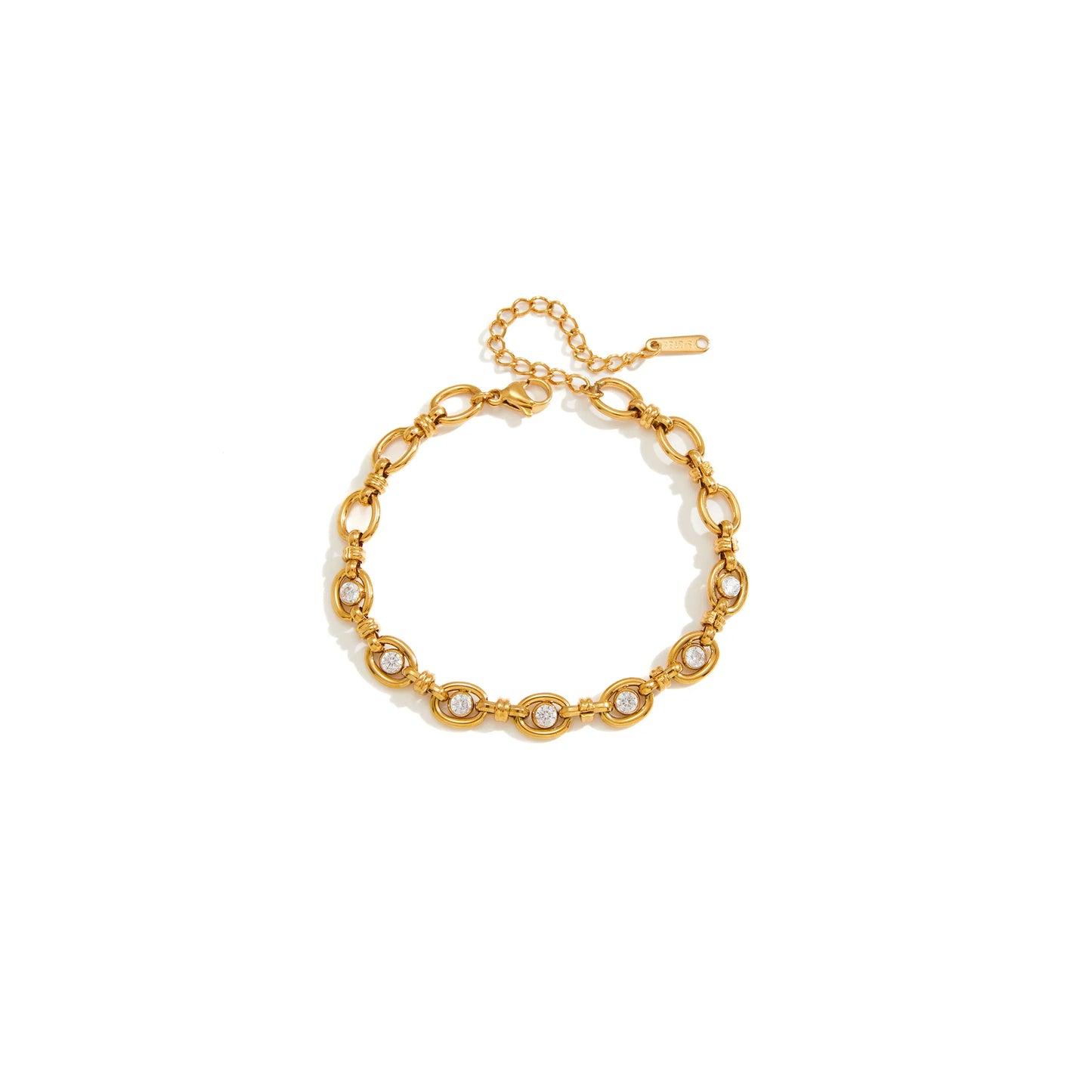 Mistral Bezel Link Chain Bracelet