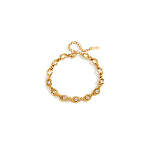 Mistral Bezel Link Chain Bracelet