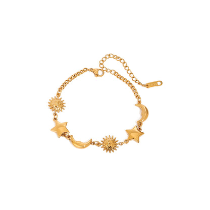 Solstice Sun and Moon Charm Bracelet