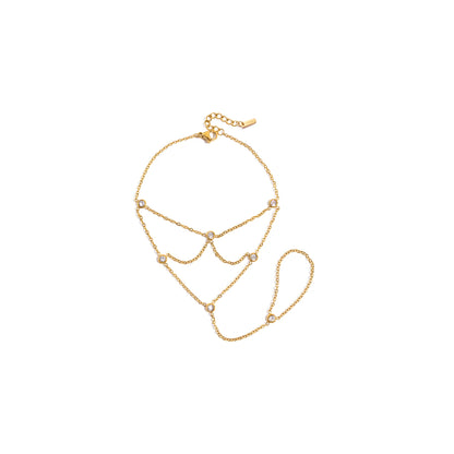 Marea Draped Hand Chain Bracelet