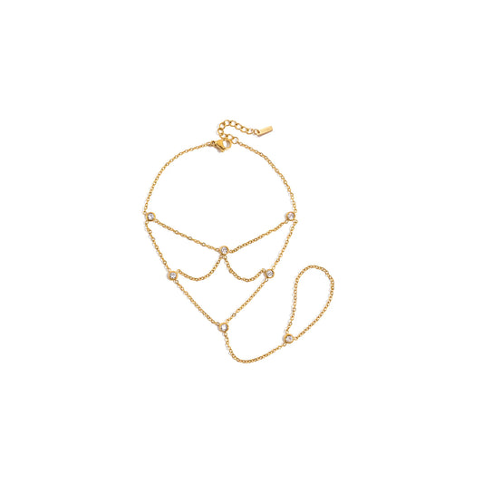 Marea Draped Hand Chain Bracelet