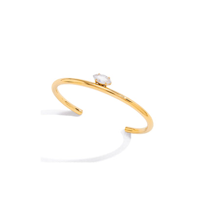 Olive Branch Marquise Cuff Bracelet