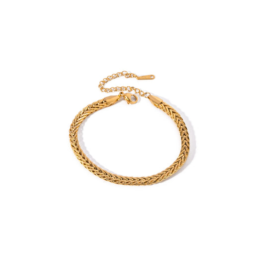 Riviera Woven Wheat Chain Bracelet