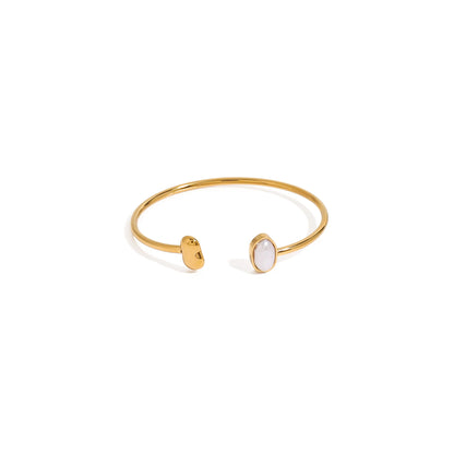 Lumen Oval Pearl Cuff Bracelet