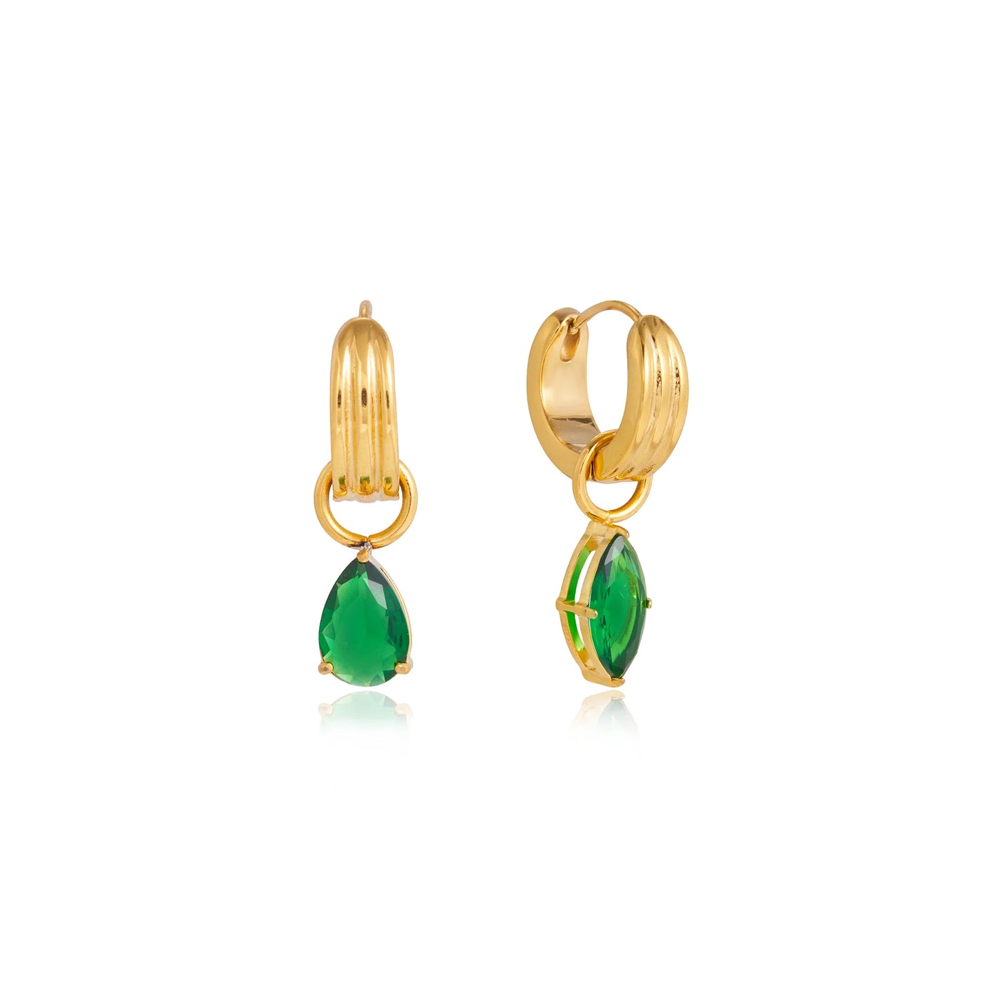 Olive Grove Green Drop Earrings