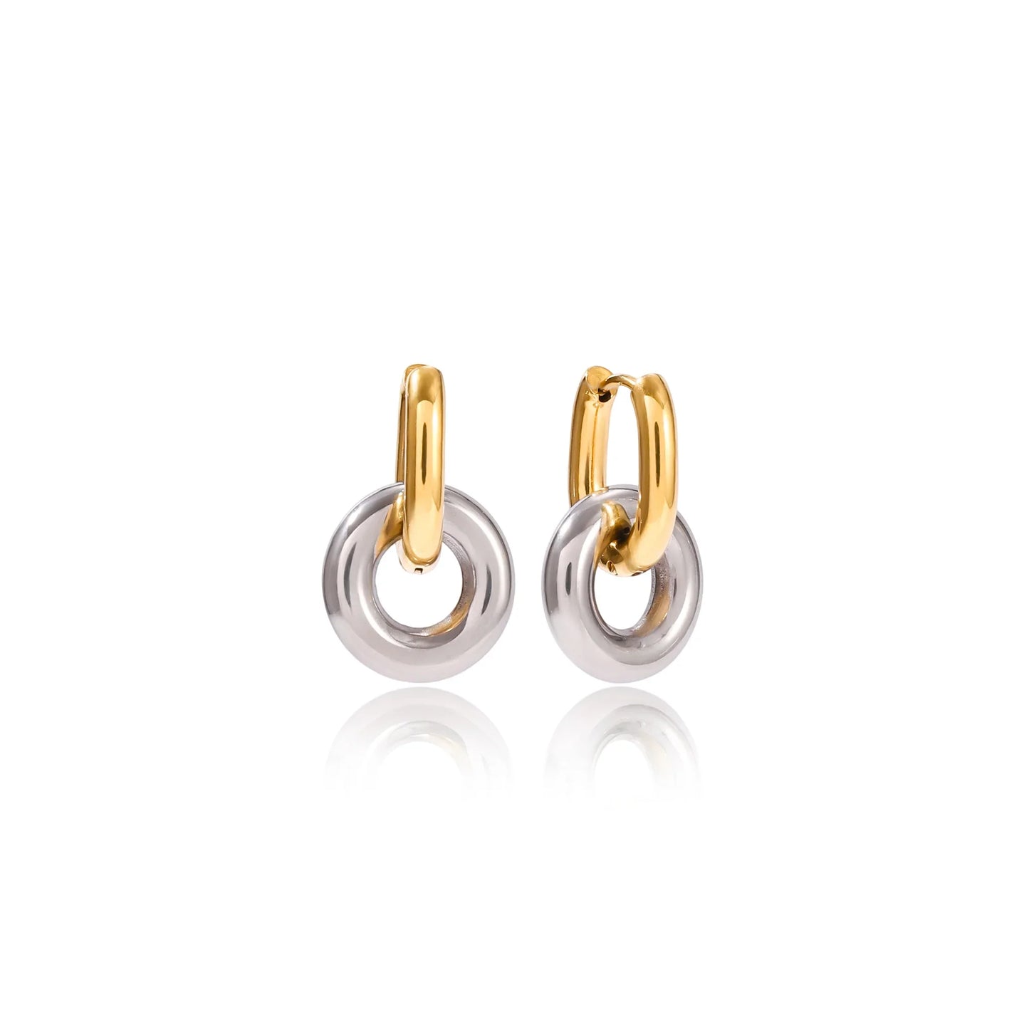 Lumen Interlocking Ring Hoop Earrings