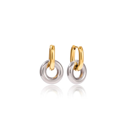 Lumen Interlocking Ring Hoop Earrings