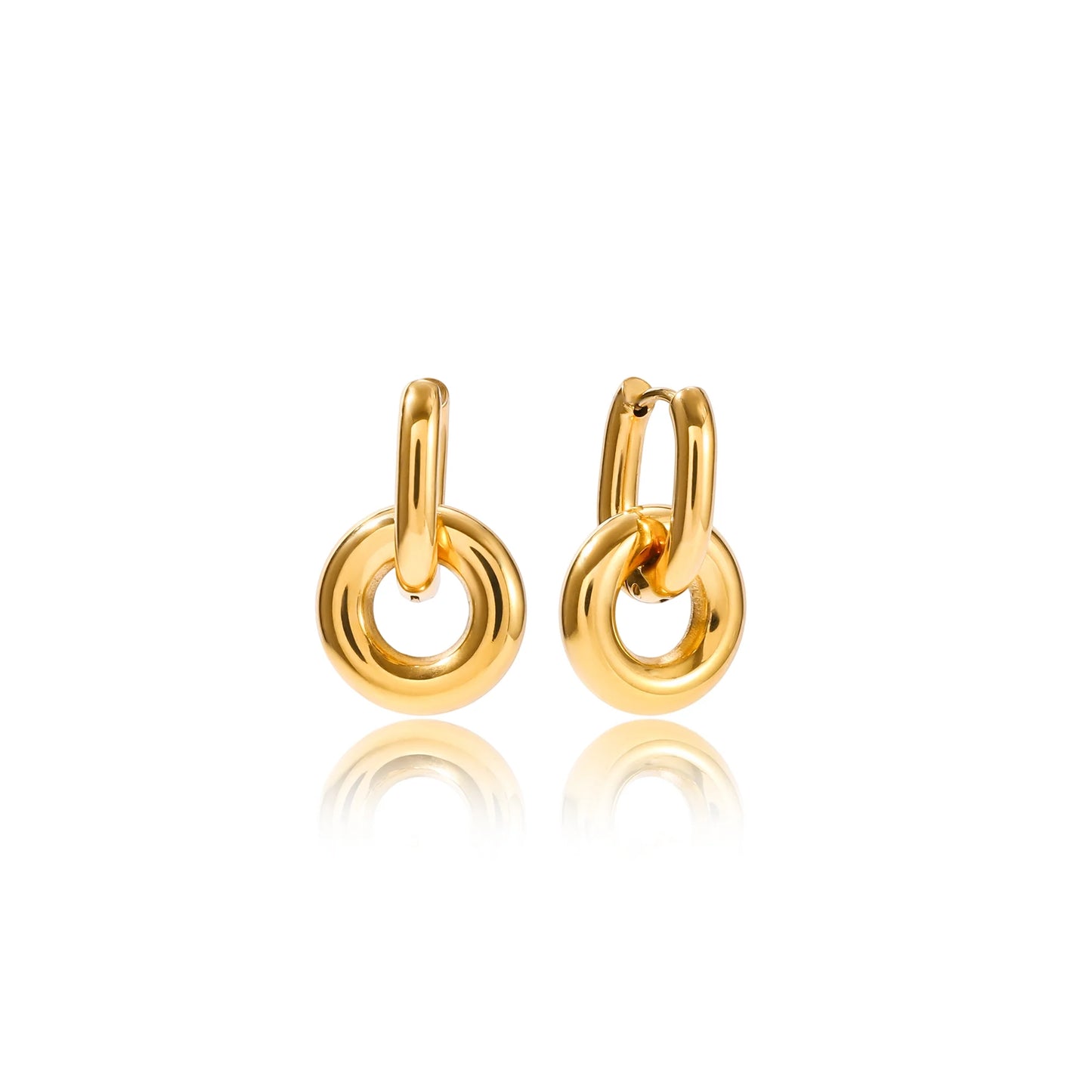 Lumen Interlocking Ring Hoop Earrings